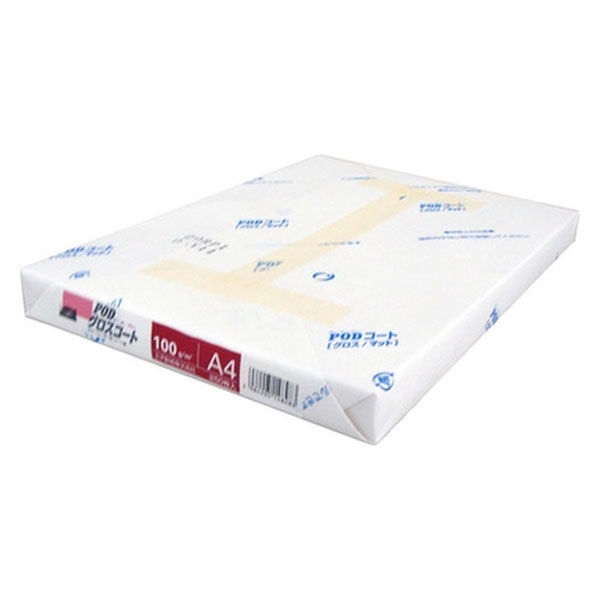 王子製紙 両面光沢紙 ＰＯＤグロスコート A4 4冊 PODグロスコート100A4(4) 1箱（直送品）