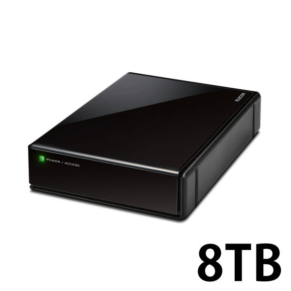 HDD 外付け SeeQVault USB3.2(Gen1) 8TB ブラック ELD-QEN2080UBK