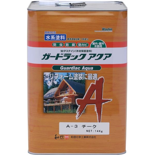 和信ペイント #950153 ガードラックアクア チーク 14kg 1缶（直送品