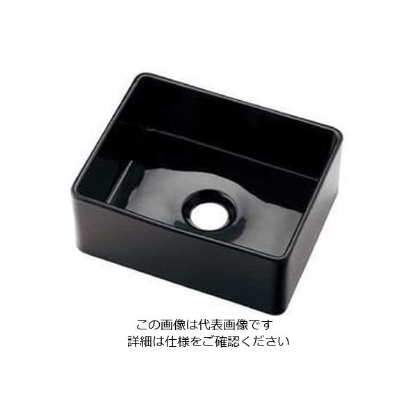 カクダイ 角型手洗器 ブラック 493-174-D-