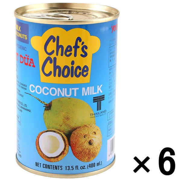 ユウキ食品 ココナッツミルク 400ml ×6本  4号缶