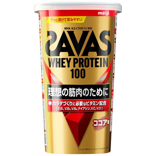 プロテイン ザバス(SAVAS) ホエイプロテイン100 ココア味 280g 1袋