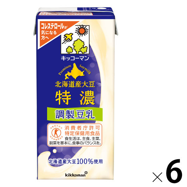 アスクル】キッコーマン 北海道産大豆 特濃調整豆乳 1000ml 1箱（6本入） 通販 ASKUL（公式）