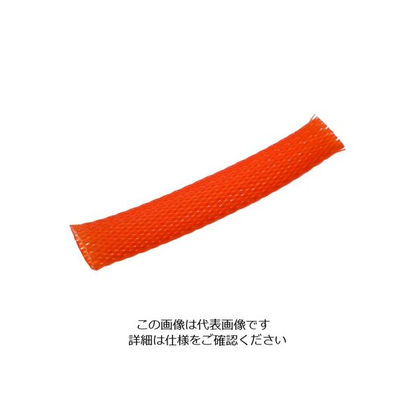 【アスクル】 トラスコ中山（TRUSCO） TRUSCO カラー編組チューブ 自然折径9mm 長さ10m 1巻 橙 BTC-9-OR 207