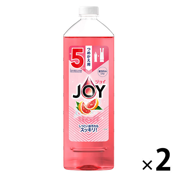 ＜LOHACO＞ ジョイコンパクト JOY ピンクグレープフルーツの香り 詰め替え 特大 770ml 1セット（2個入） 食器用洗剤 P＆G