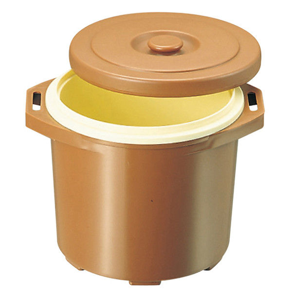 台和 プラスチック 保温食缶 ごはん用 DF-R2 小 D/B 0822100（取寄品