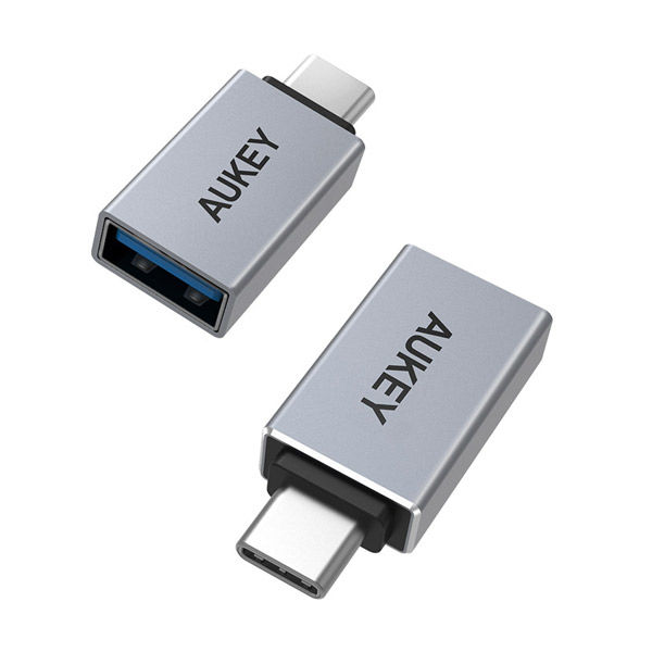 アスクル】変換アダプタ USB-A[メス]-Type-C[オス] シルバー CB-A22 1セット（2個入） AUKEY 通販 ASKUL（公式）