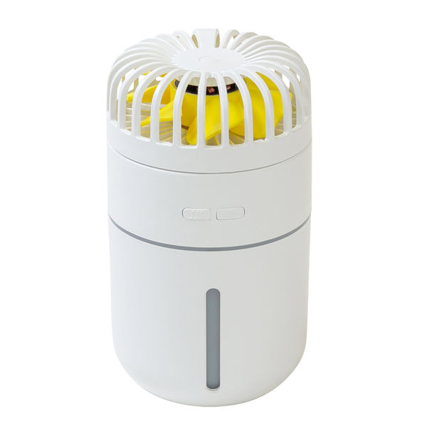 アスクル 超音波加湿器 卓上 USB加湿器 扇風機付き 充電式 ミストファン 7色変換LEDライト付き 超音波式 小型 コンパクト  ホワイト（直送品） 通販 - ASKUL（公式）