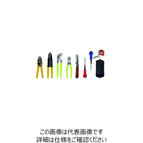 ツノダ TTC 電気工事士技能試験工具セット 9点セット（圧着工具