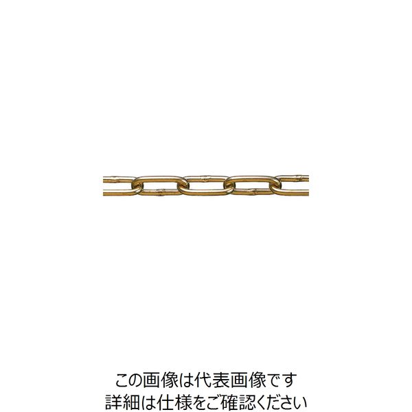 水本機械製作所 水本 黄銅チェーン BR-5 長さ・リンク数指定カット 6.1～7m BR-5-7C 1本 159-9857（直送品）