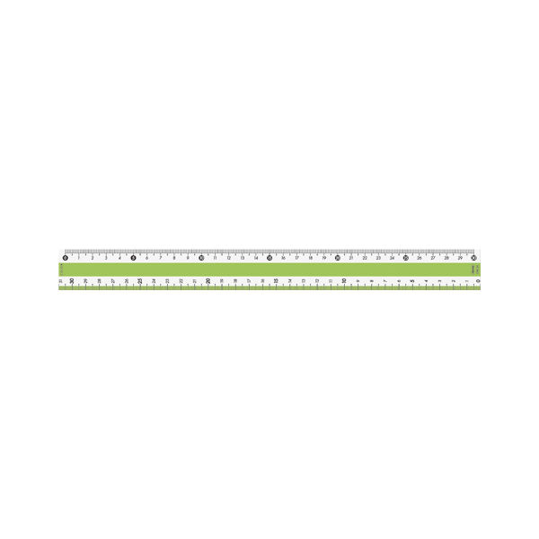アスクル】 カラー直線定規 ３０ｃｍ グリーン CPK-30-G 15本 共栄プラスチック（直送品） 通販 - ASKUL（公式）