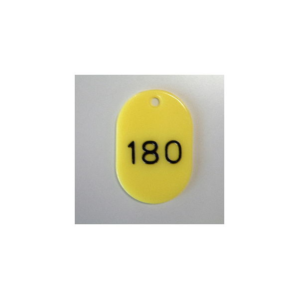 クラウングループ 番号札　番号入〔小１０１ー２００〕　黄 CR-BG32-Y 1セット（直送品）