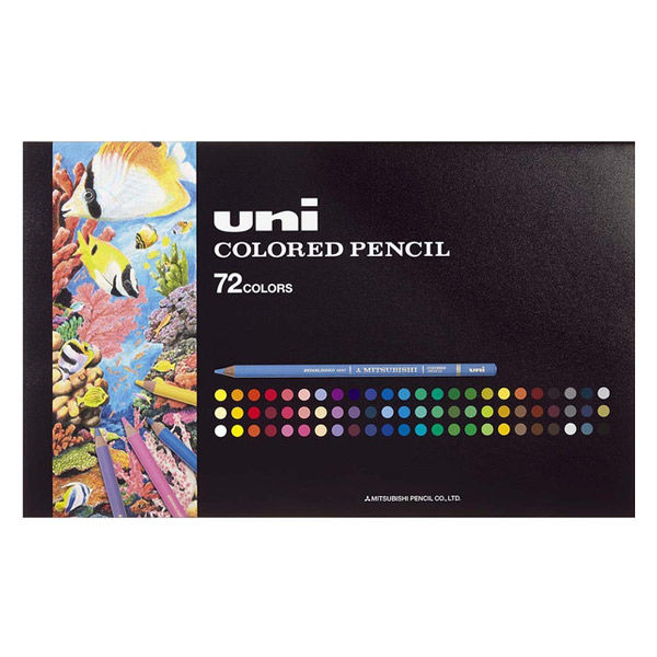 アスクル】三菱鉛筆 色鉛筆 ユニカラー 72色セット UC72CN2 1セット