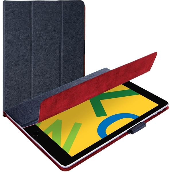 iPad ケース カバー 第7世代 第8世代 10.2 対応 フラップ レザー 2アングル 紺 TB-A19RWDTNV エレコム 1個（直送品）