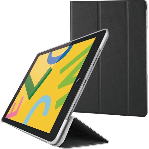 【アスクル】 iPad ケース カバー 第7世代 第8世代 10.2 対応 フラップ レザー 背面クリア 黒 TB-A19RWVBK エレコム