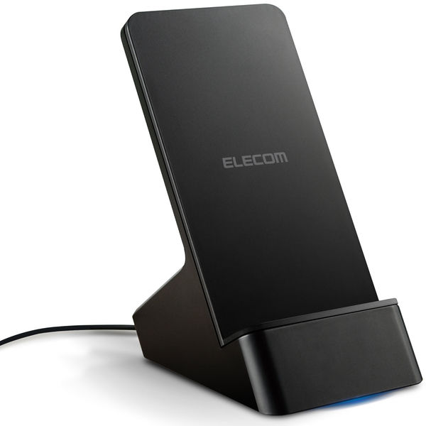 ELECOM エレコム Qi規格対応ワイヤレス充電器 スタンドQi 5W 2枚コイル ホワイト W-QS05WH 代引不可