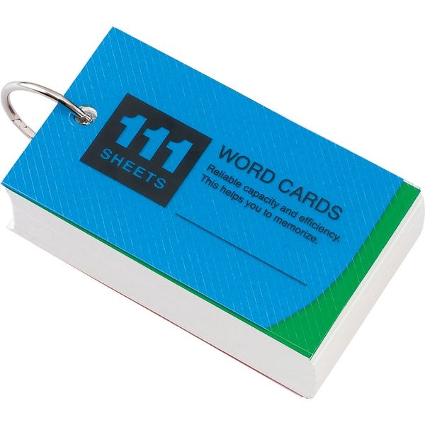 レイメイ藤井 単語カード チェックカード付 ワイド(表紙カラー選択不可) WD12 1セット（10個） - アスクル