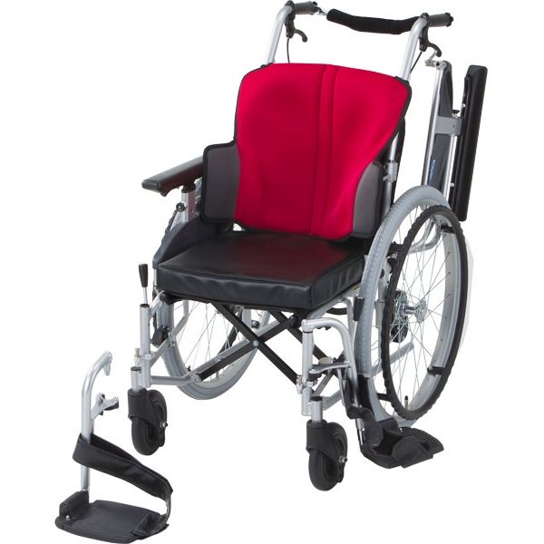 新作多数 車椅子 自走式 座王 NA-506W ワインレッド 座幅42cm 日進医療 