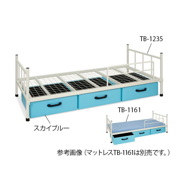 アスクル 高田ベッド A-1ベッド（収納箱付き） 幅99×長さ206×高さ30（全高70）cm メディグリーン TB-1235  62-4107-15（直送品） 通販 - ASKUL（公式）