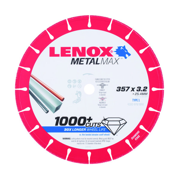 レノックス（LENOX） LENOX メタルマックス357mm 1985498 1枚 136-4630