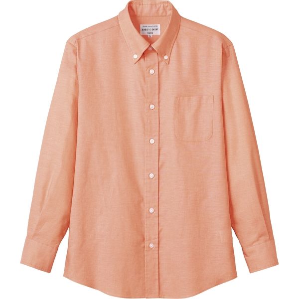 チトセ ボタンダウンシャツ 長袖 92％以上節約 おすすめネット 兼用 3L 取寄品 EP-8603 オレンジ