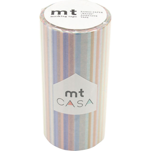 mt CASA 100mm マルチボーダー・パステル MTCA1121　マスキングテープ　カモ井加工紙（直送品）