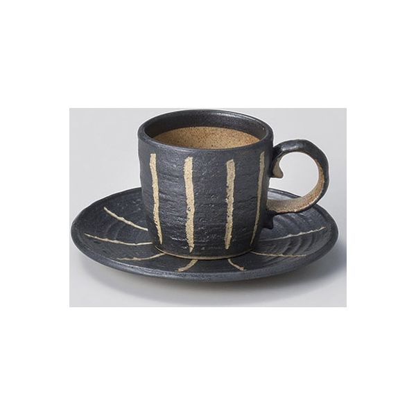 みのる陶器 紺十草コーヒー碗 カップのみ 4965583886280 3個入 直送品 特別価格 高級素材使用ブランド 1セット