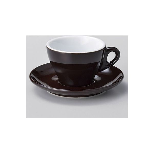みのる陶器 プリートカプチーノ碗 最高の品質の 黒茶 本店 カップのみ 1セット 直送品 3個入 4965583888239