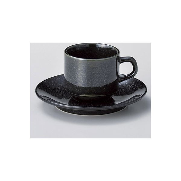 市場 みのる陶器 黒御影スタックコーヒー碗 カップのみ 人気カラーの 4965583888376 直送品 1セット 10個入