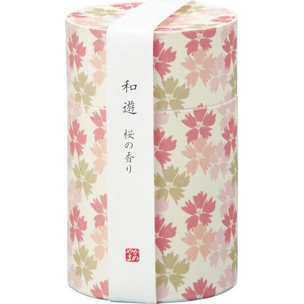 ギフト包装 喜ばれる誕生日プレゼント カメヤマ 和遊 新商品 香りのお線香 筒箱 I20120101 桜の香り 直送品