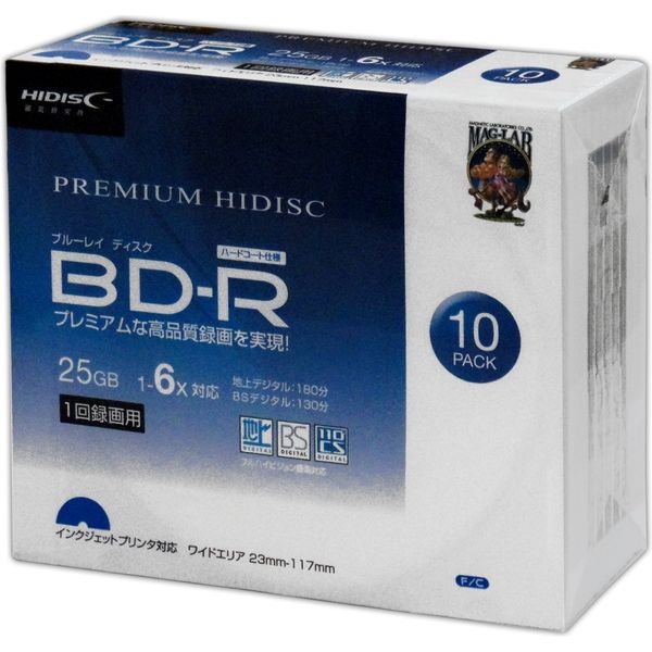 アスクル】磁気研究所 BD-R 録画/DATA共用 6倍速 スリムケース HDVBR25RP10SC 1包装（10枚入）（直送品） 通販 -  ASKUL（公式）