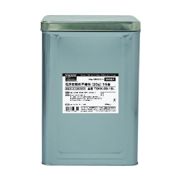 TRUSCO 石灰乾燥剤 （耐水、耐油包装） 20g 350個入 1斗缶 TSKK-20-18L 149-7863（直送品）