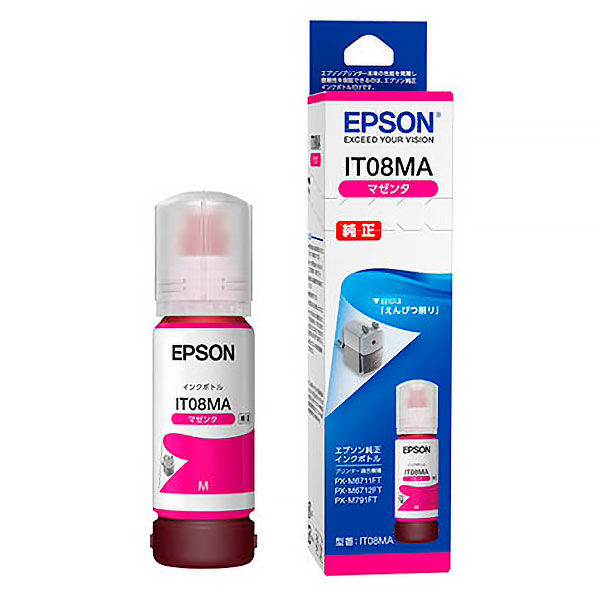 エプソン（EPSON） 純正インク IT08MA マゼンタ 1個 - アスクル