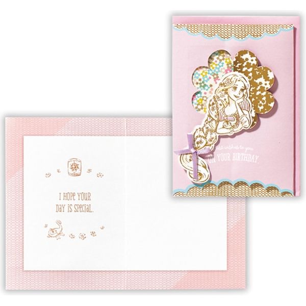 Lohaco 日本ホールマーク グリーティングカード 誕生お祝い ディズニーラプンツェル花の窓 7605 6枚 直送品
