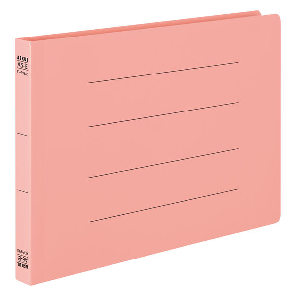 アスクル 安価 フラットファイル 【メール便送料無料対応可】 A5ヨコ PP製 ピンク オリジナル 86108 15冊 1セット