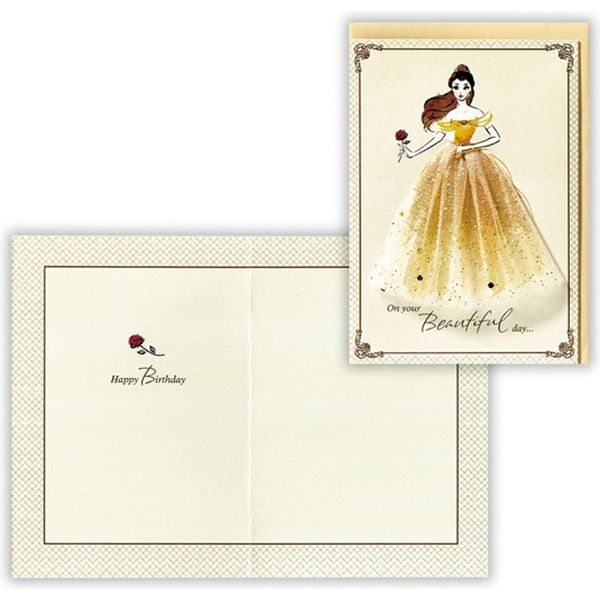Lohaco 日本ホールマーク グリーティングカード 誕生お祝い ディズニーベルのドレス 6枚 直送品