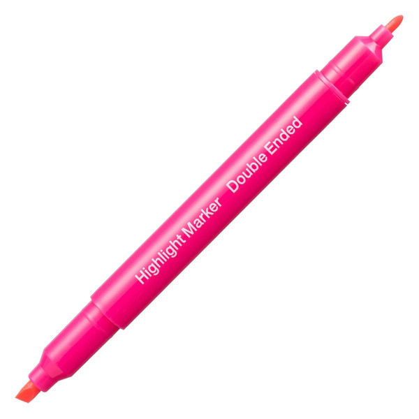 アスクル 蛍光ペン 蛍光マーカー ツインタイプ ピンク 1セット（50本：10本入×5箱）