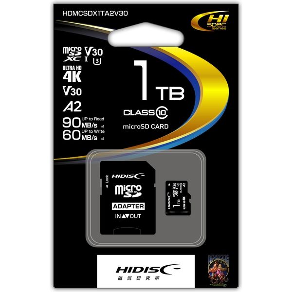 磁気研究所 超高速microSDXCカード 1TB HDMCSDX1TA2V30 1個 - アスクル