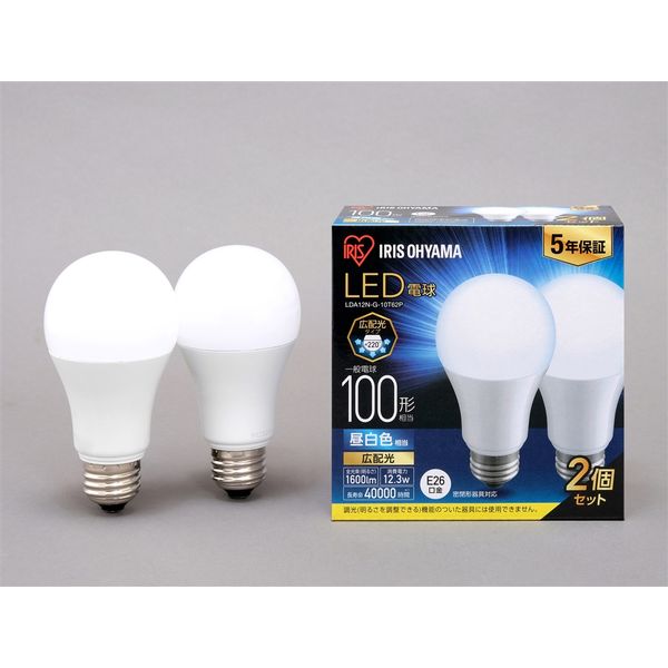 アスクル】 LED電球 E26 広配光2P昼白色100形（1600lm） LDA12N-G