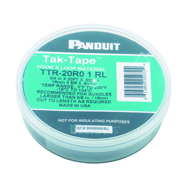 パンドウイット タックテープ（ロールタイプ）6.1mX1巻入り TTR-20R0 124-8210（直送品）