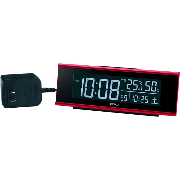 アスクル】 セイコータイムクリエーション SEIKO シリーズ C3 デジタル時計 電波時計 置時計 赤メタリック DL307R 1個（直送品） 通販  - ASKUL（公式）