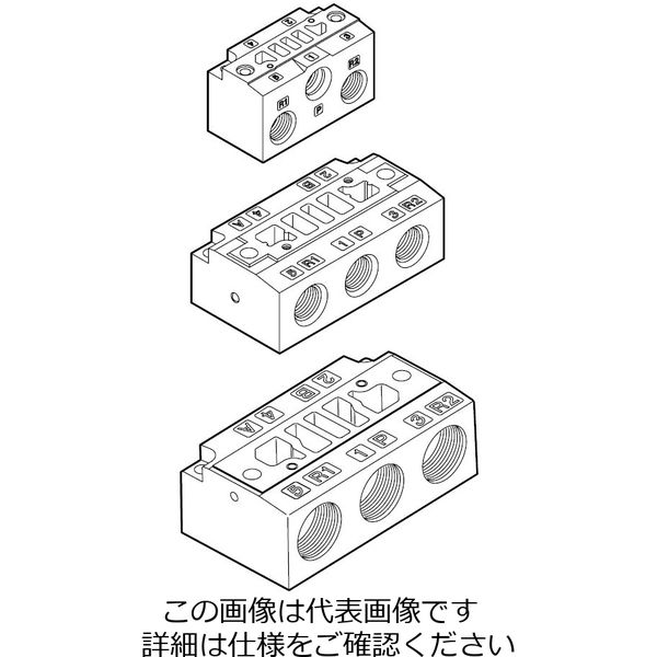 【アスクル】CKD（シーケーディー） 部品（空圧バルブ4Gシリーズ用（サブプレート）） 4G3-SUB-BASE-10（直送品） 通販