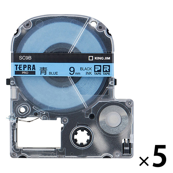 テプラ TEPRA PROテープ スタンダード 幅9mm 青ラベル(黒文字) SC9B 1