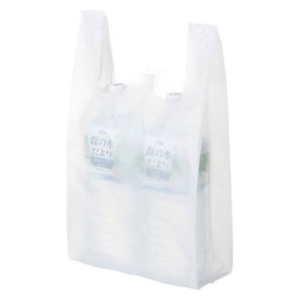 国産レジ袋　乳白　30号　1袋（100枚入）　福助工業 オリジナル