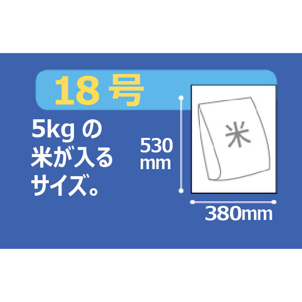 ポリ袋（規格袋） LDPE・透明 0.03mm厚 18号 380mm×530mm 1セット