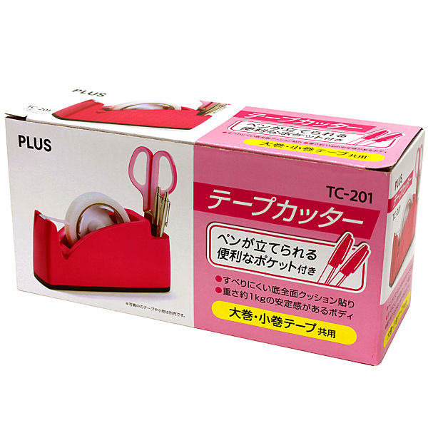 31241)テープカッター ピンク TC201PK プラス - 接着・補修用品