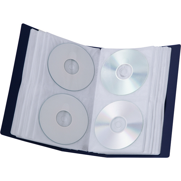 エレコム　CD/DVD/Blu-ray対応ファイルケース　120枚収納　青　CCD-FB120BU