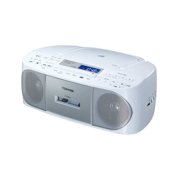 アスクル】 東芝 CDラジオカセットレコーダー TY-CDS7（S） シルバー 1 