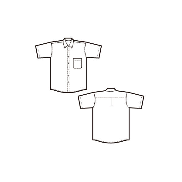 AITOZ（アイトス） ユニセックス 半袖オックスボタンダウンシャツ ホワイト S AZ-7823（直送品）