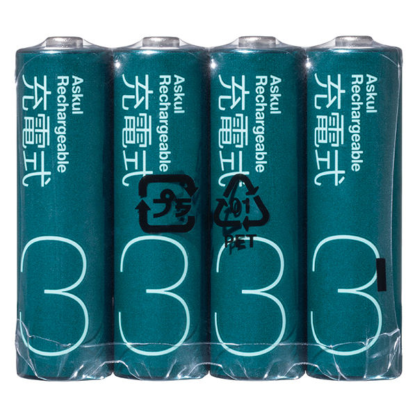 アスクル】アスクルオリジナル 充電式・ニッケル水素電池 単3形 HR ...